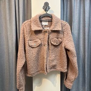 Cozy Tan Sherpa Jacket